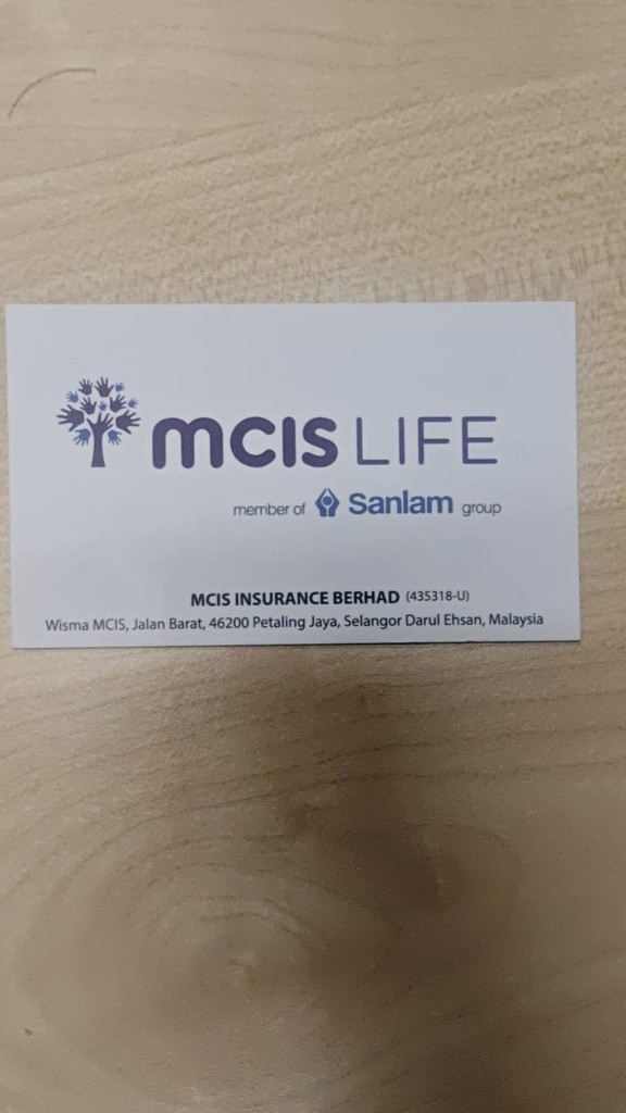 MCIS Life business card back side